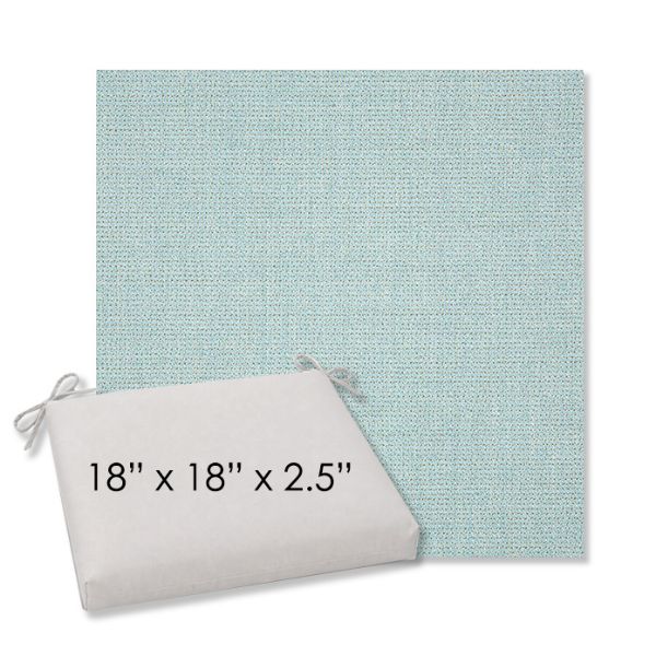 Picture of Bliss Dew | 18" x 18" Center Seam Universal Dining Chair Cushion | Sunbrella Fabric