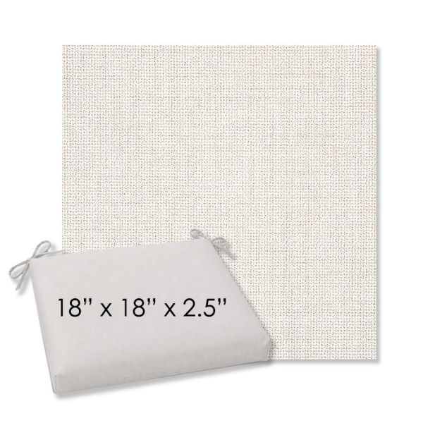 Picture of Bliss Linen | 18" x 18" Center Seam Universal Dining Chair Cushion | Sunbrella Fabric