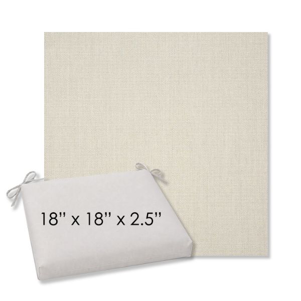 Picture of Canvas Cloud | 18" x 18" Center Seam Universal Dining Chair Cushion | Sunbrella Fabric