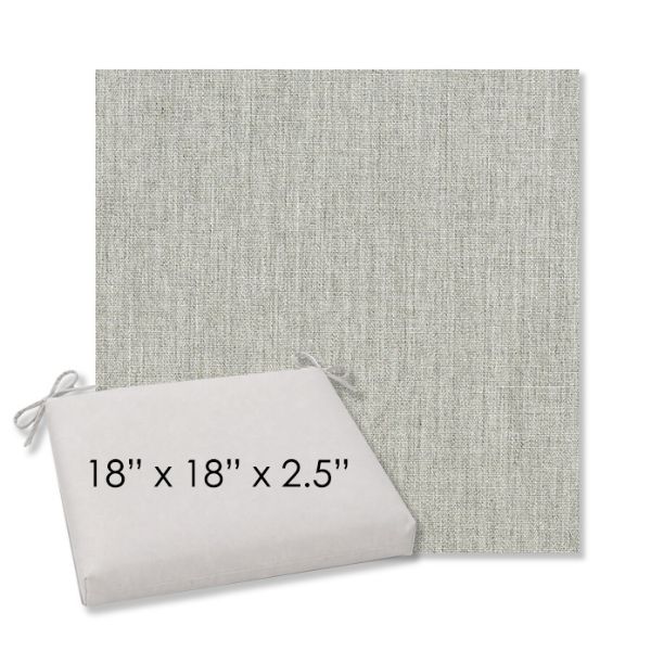 Picture of Canvas Granite | 18" x 18" Center Seam Universal Dining Chair Cushion | Sunbrella Fabric