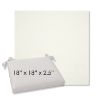 Picture of Canvas White | 18" x 18" Center Seam Universal Dining Chair Cushion | Sunbrella Fabric