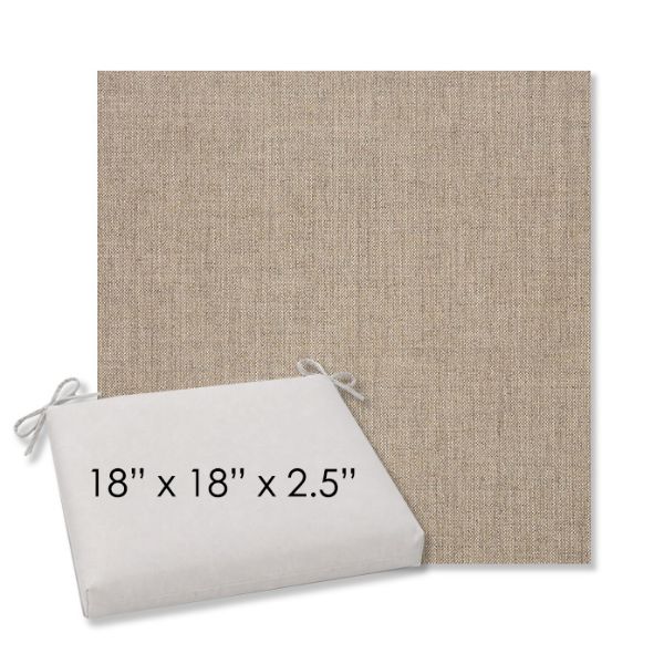Picture of Cast Ash | 18" x 18" Center Seam Universal Dining Chair Cushion | Sunbrella Fabric