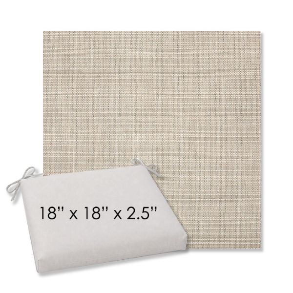 Picture of Echo Ash | 18" x 18" Center Seam Universal Dining Chair Cushion | Sunbrella Fabric