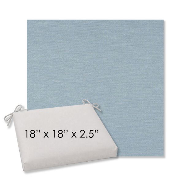 Picture of Exhale Dewdrop | 18" x 18" Center Seam Universal Dining Chair Cushion | Sunbrella Fabric