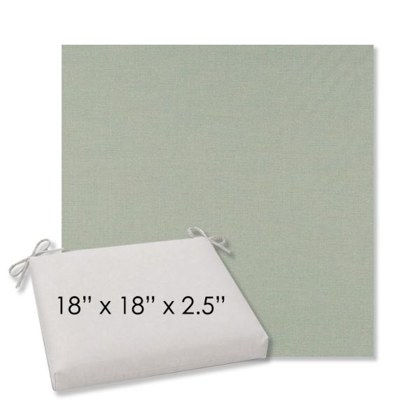 Picture of Exhale Rainwashed | 18" x 18" Center Seam Universal Dining Chair Cushion | Sunbrella Fabric