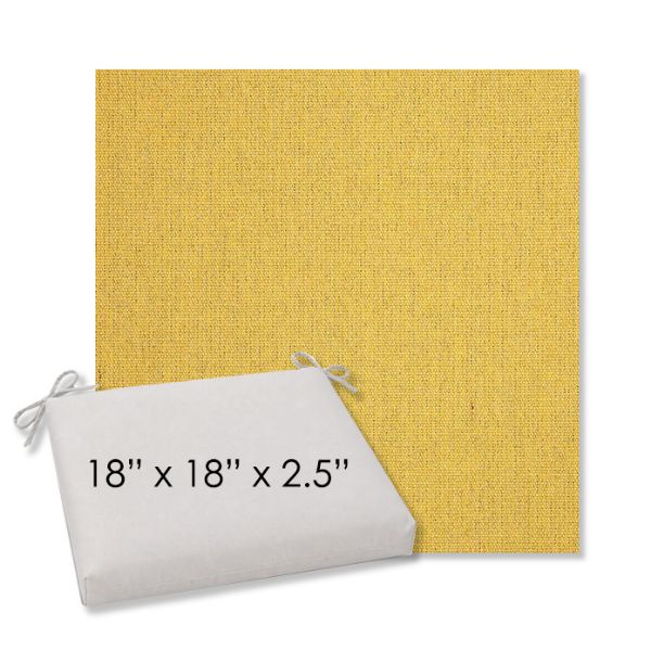 Picture of Heritage Dijon | 18" x 18" Center Seam Universal Dining Chair Cushion | Sunbrella Fabric