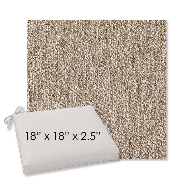 Picture of Improve Dune | 18" x 18" Center Seam Universal Dining Chair Cushion | Sunbrella Fabric
