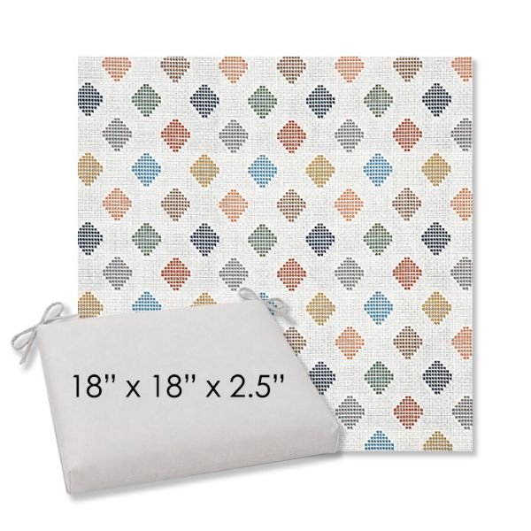 Picture of Infused Gem | 18" x 18" Center Seam Universal Dining Chair Cushion | Sunbrella Fabric