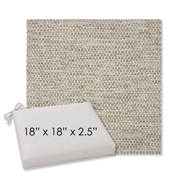 Picture of Mainstreet Dove | 18" x 18" Center Seam Universal Dining Chair Cushion | Sunbrella Fabric