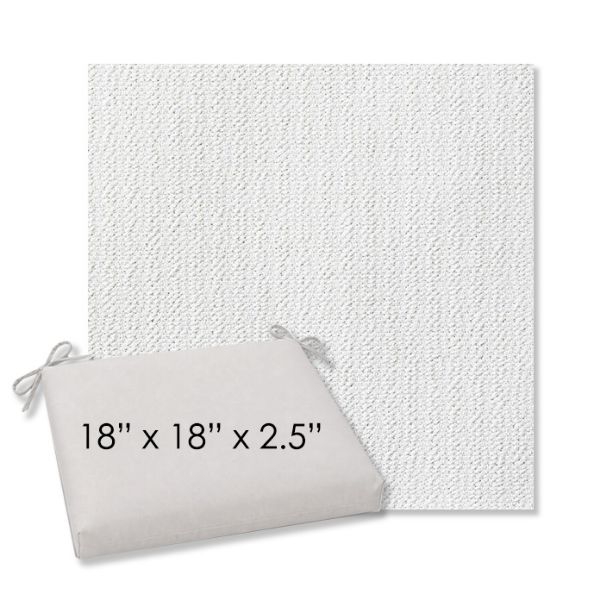 Picture of Momento Snow | 18" x 18" Center Seam Universal Dining Chair Cushion | Sunbrella Fabric