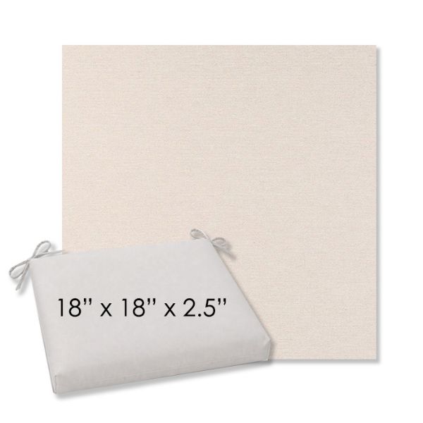 Picture of Nuance Cloud | 18" x 18" Center Seam Universal Dining Chair Cushion | Sunbrella Fabric