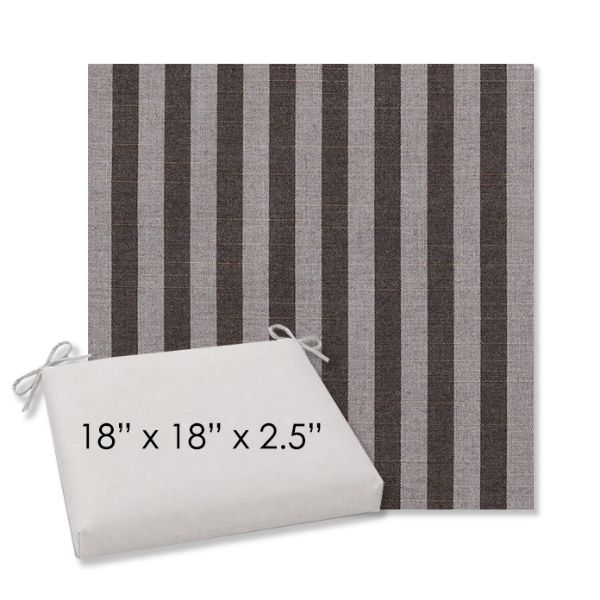 Picture of Sail Away Java | 18" x 18" Center Seam Universal Dining Chair Cushion | Sunbrella Fabric