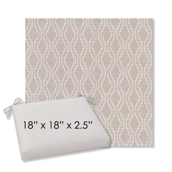 Picture of Solve Linen | 18" x 18" Center Seam Universal Dining Chair Cushion | Sunbrella Fabric