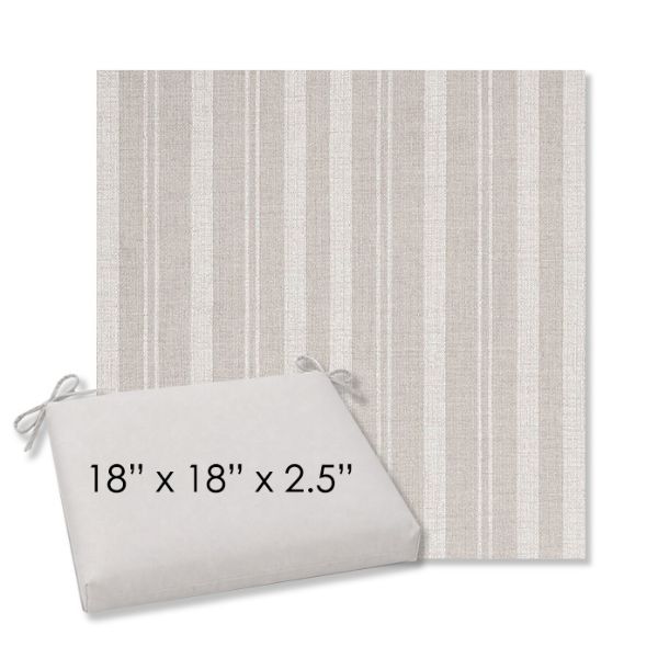 Picture of Tranquil Linen | 18" x 18" Center Seam Universal Dining Chair Cushion | Sunbrella Fabric