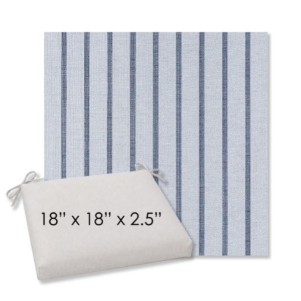 Picture of Unwind Sky | 18" x 18" Center Seam Universal Dining Chair Cushion | Sunbrella Fabric