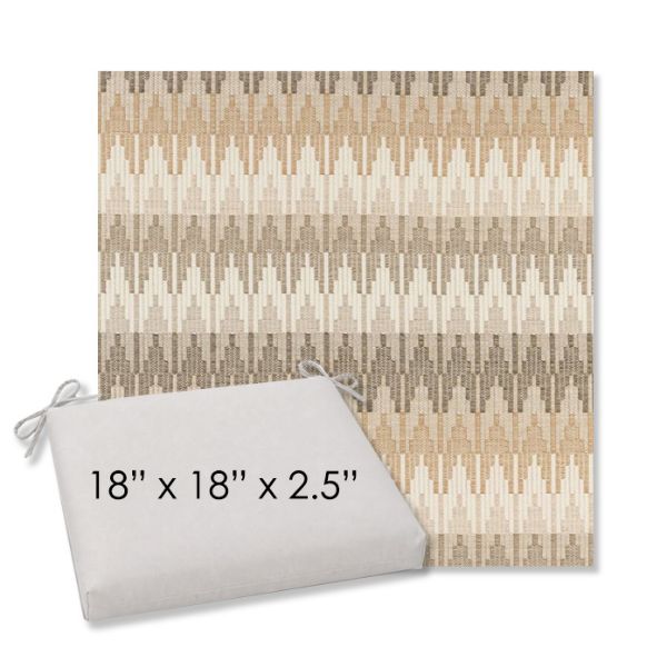 Picture of Valley Dune | 18" x 18" Center Seam Universal Dining Chair Cushion | Sunbrella Fabric