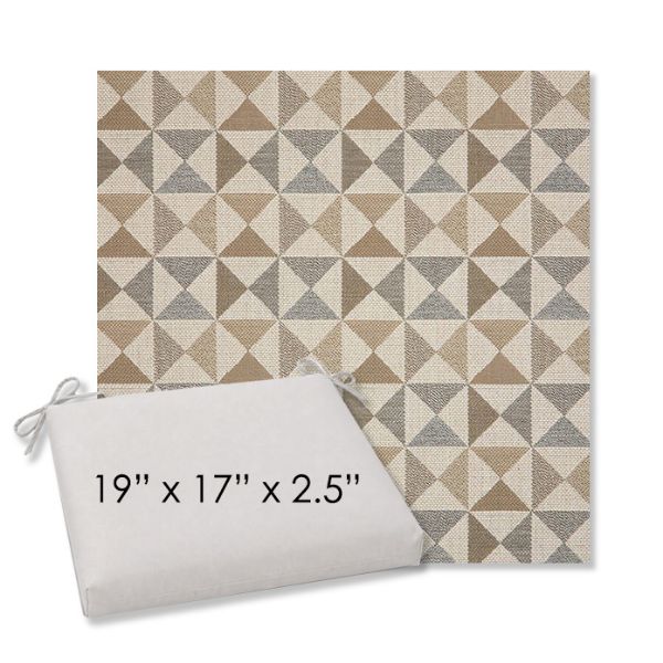 Picture of Array Dune | 19" x 17" Center Seam Universal Dining Chair Cushion | Sunbrella Fabric