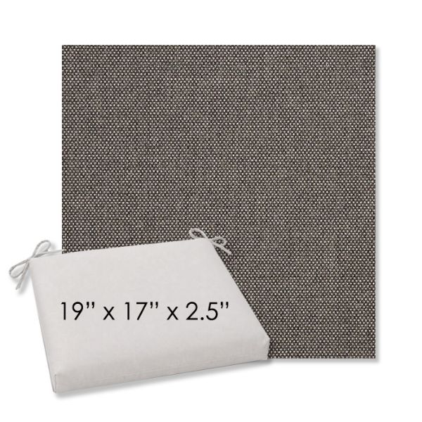 Picture of Blend Coal | 19" x 17" Center Seam Universal Dining Chair Cushion | Sunbrella Fabric