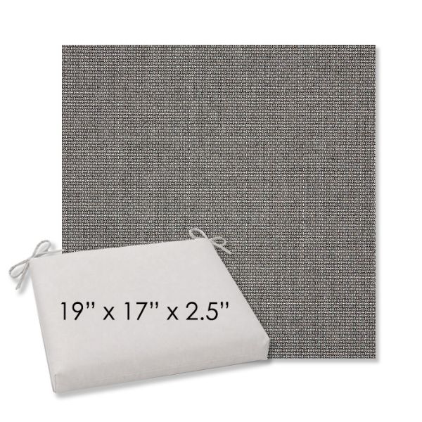 Picture of Bliss Smoke | 19" x 17" Center Seam Universal Dining Chair Cushion | Sunbrella Fabric