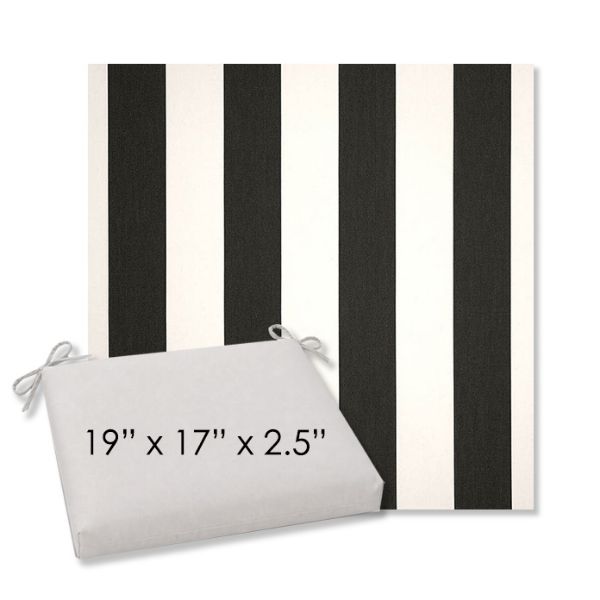 Picture of Cabana Classic | 19" x 17" Center Seam Universal Dining Chair Cushion | Sunbrella Fabric