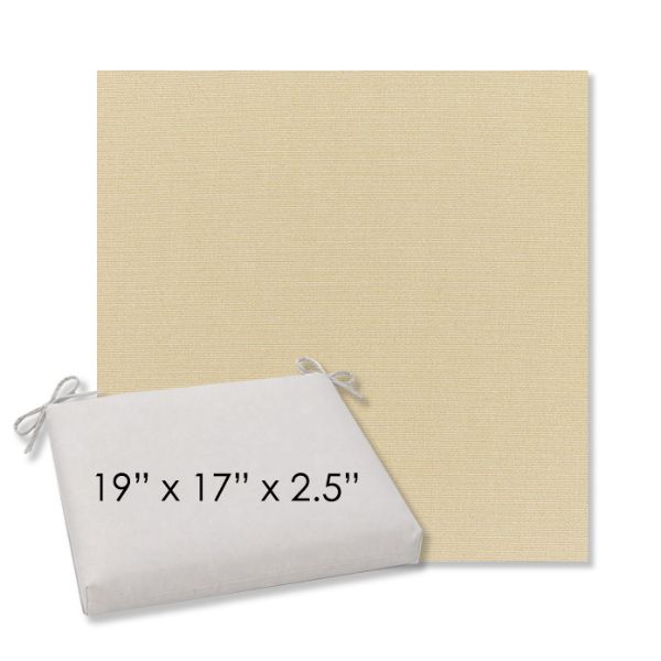 Picture of Canvas Antique Beige | 19" x 17" Center Seam Universal Dining Chair Cushion | Sunbrella Fabric
