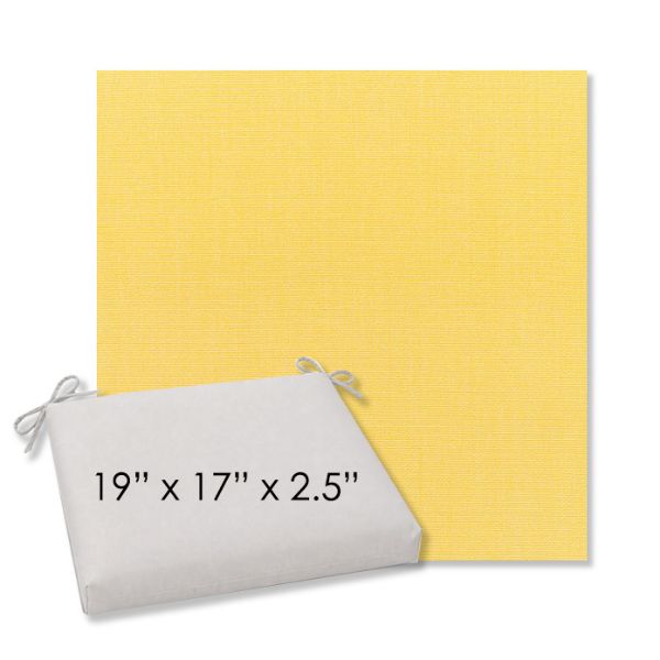 Picture of Canvas Buttercup | 19" x 17" Center Seam Universal Dining Chair Cushion | Sunbrella Fabric