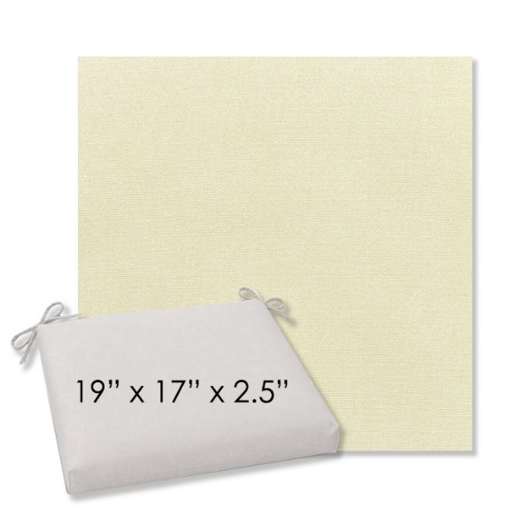 Picture of Canvas Canvas | 19" x 17" Center Seam Universal Dining Chair Cushion | Sunbrella Fabric