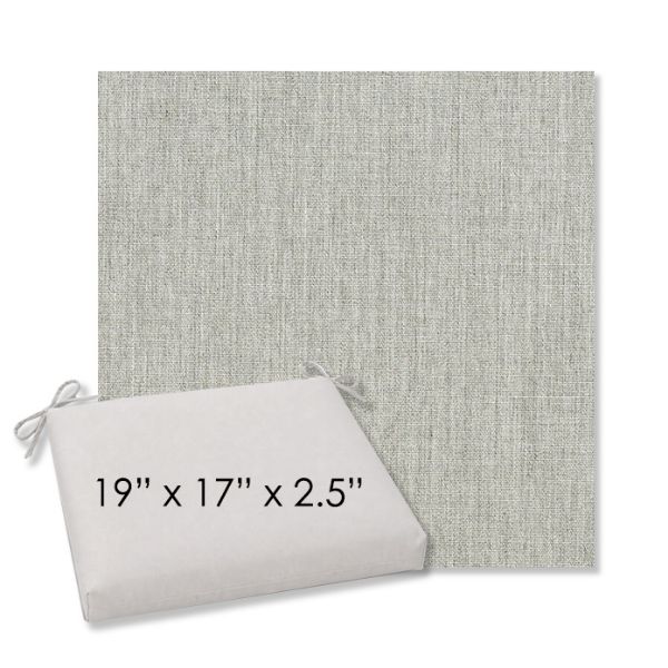 Picture of Canvas Granite | 19" x 17" Center Seam Universal Dining Chair Cushion | Sunbrella Fabric