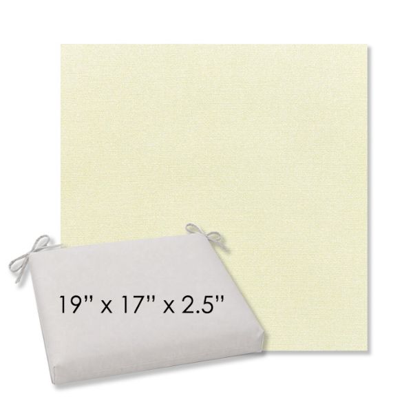 Picture of Canvas Natural | 19" x 17" Center Seam Universal Dining Chair Cushion | Sunbrella Fabric