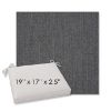 Picture of Cast Charcoal | 19" x 17" Center Seam Universal Dining Chair Cushion | Sunbrella Fabric