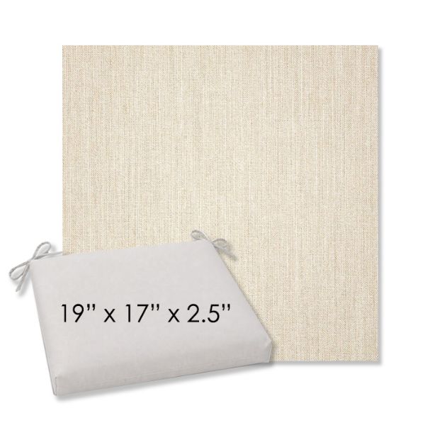Picture of Cast Pumice | 19" x 17" Center Seam Universal Dining Chair Cushion | Sunbrella Fabric