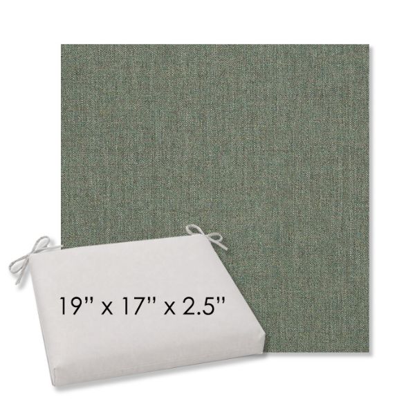 Picture of Cast Sage | 19" x 17" Center Seam Universal Dining Chair Cushion | Sunbrella Fabric