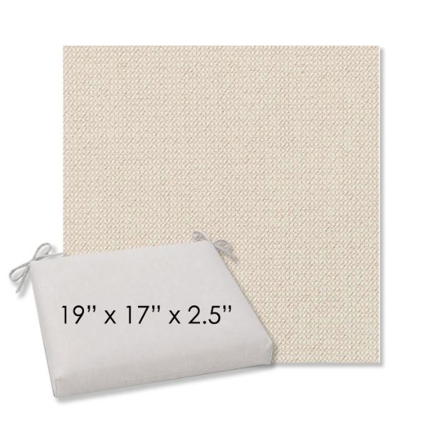 Picture of Charmer Parchment | 19" x 17" Center Seam Universal Dining Chair Cushion | Sunbrella Fabric