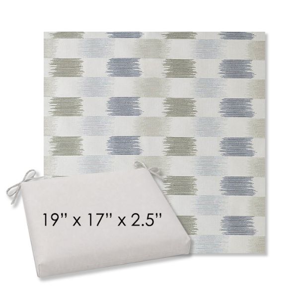 Picture of Dream Mist | 19" x 17" Center Seam Universal Dining Chair Cushion | Sunbrella Fabric