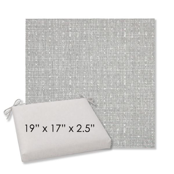 Picture of Embrace Pewter | 19" x 17" Center Seam Universal Dining Chair Cushion | Sunbrella Fabric
