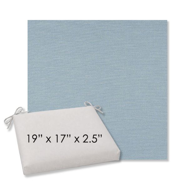 Picture of Exhale Dewdrop | 19" x 17" Center Seam Universal Dining Chair Cushion | Sunbrella Fabric