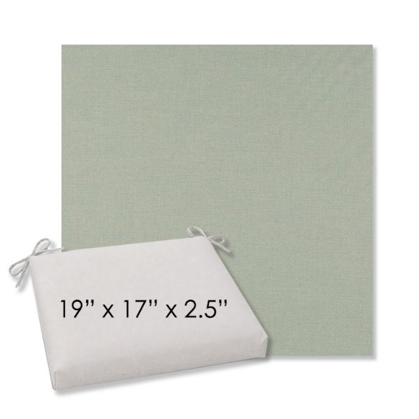 Picture of Exhale Rainwashed | 19" x 17" Center Seam Universal Dining Chair Cushion | Sunbrella Fabric