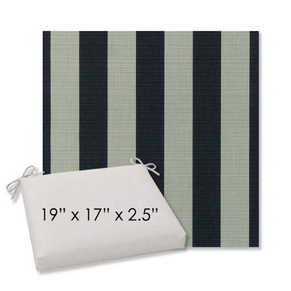 Picture of Expressive Mist | 19" x 17" Center Seam Universal Dining Chair Cushion | Sunbrella Fabric