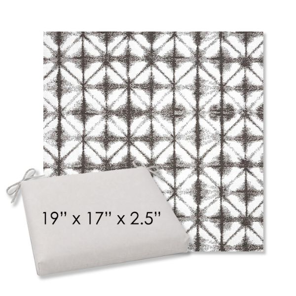 Picture of Midori Stone | 19" x 17" Center Seam Universal Dining Chair Cushion | Sunbrella Fabric