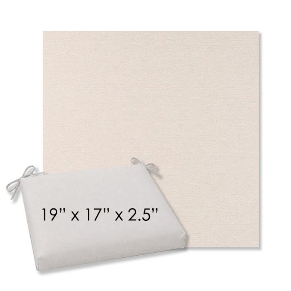Picture of Nuance Cloud | 19" x 17" Center Seam Universal Dining Chair Cushion | Sunbrella Fabric