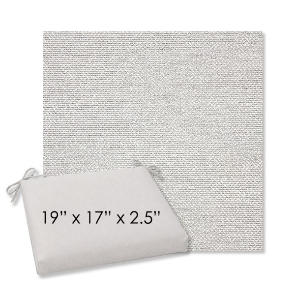 Picture of Nurture Pebble | 19" x 17" Center Seam Universal Dining Chair Cushion | Sunbrella Fabric