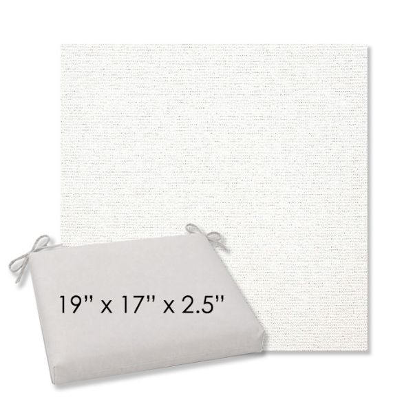 Picture of Platform Salt | 19" x 17" Center Seam Universal Dining Chair Cushion | Sunbrella Fabric