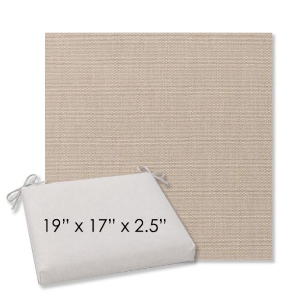 Picture of Play Oat | 19" x 17" Center Seam Universal Dining Chair Cushion | Sunbrella Fabric