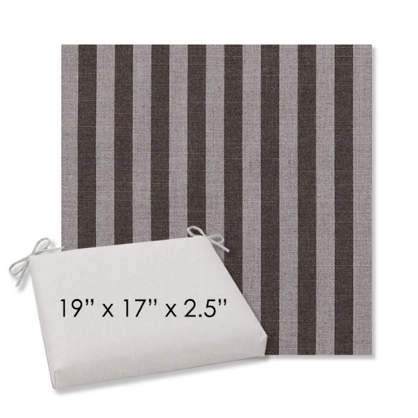 Picture of Sail Away Java | 19" x 17" Center Seam Universal Dining Chair Cushion | Sunbrella Fabric