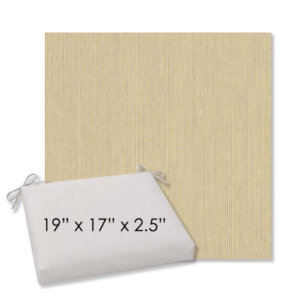 Picture of Spectrum Sand | 19" x 17" Center Seam Universal Dining Chair Cushion | Sunbrella Fabric