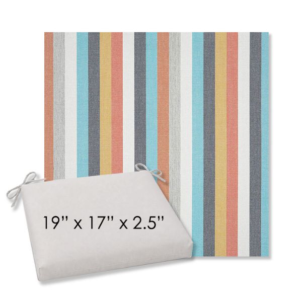 Picture of Surround Sunrise | 19" x 17" Center Seam Universal Dining Chair Cushion | Sunbrella Fabric