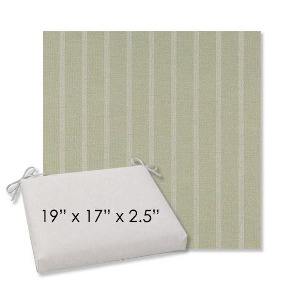 Picture of Unwind Rainwashed | 19" x 17" Center Seam Universal Dining Chair Cushion | Sunbrella Fabric