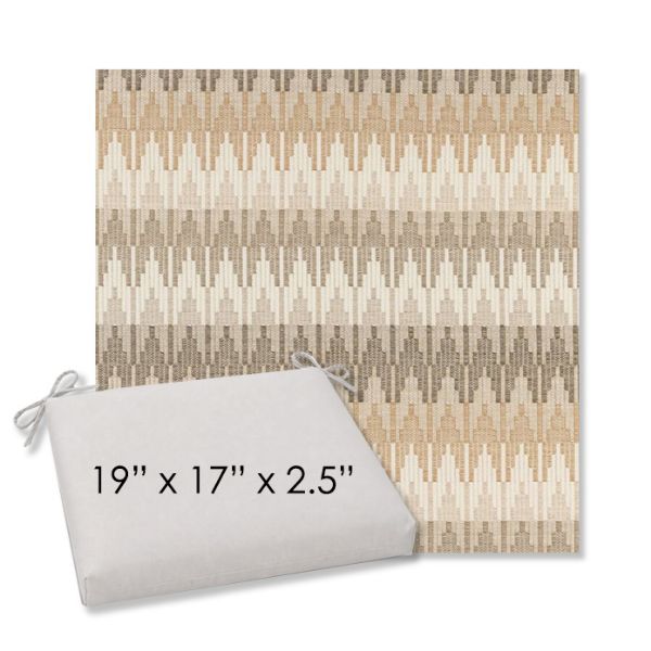 Picture of Valley Dune | 19" x 17" Center Seam Universal Dining Chair Cushion | Sunbrella Fabric