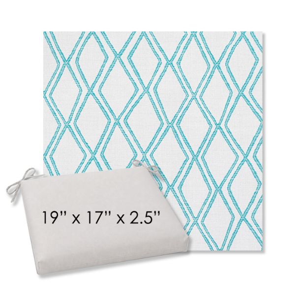 Picture of Voyage Breeze | 19" x 17" Center Seam Universal Dining Chair Cushion | Sunbrella Fabric