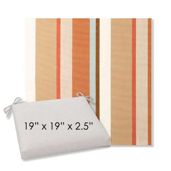 Picture of Beaming Mojave | 19" x 19" Center Seam Universal Dining Chair Cushion | Sunbrella Fabric